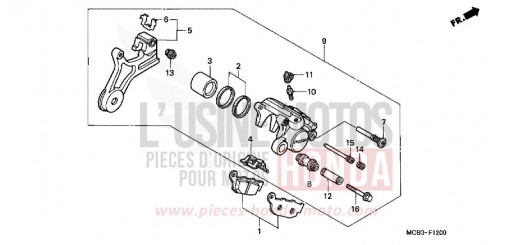 ETRIER DE FREIN ARRIERE XL650V1 de 2001